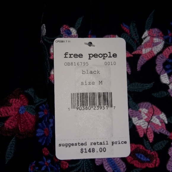 Free People Embroidered OTS Mini Dress - Picture 6 of 7